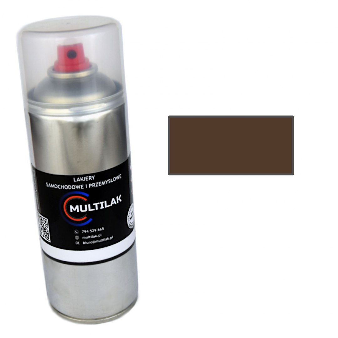 Lakier aerozol RAL 8028 Multilak 400ml POŁYSK do frontów meblowych, mebli